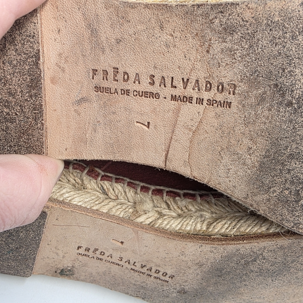 Freda Salvador Women's Rust Suede Harper Lace Up Espadrille Boottie, Size 7 - Picture 3 of 5